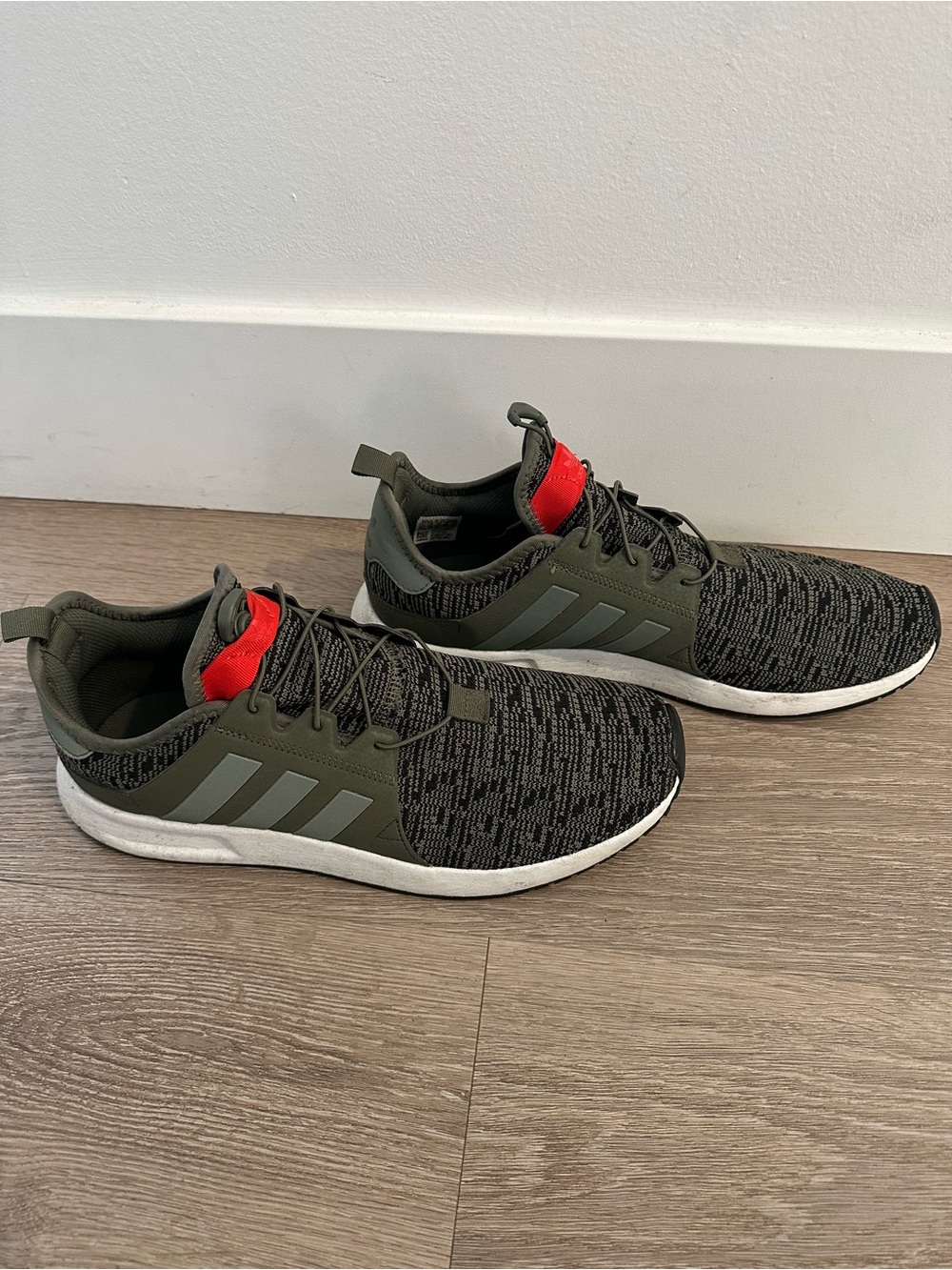 Adidas X_PLR Shoes Mens 10.5 Green Black Knit Sneakers - Picture 8 of 9
